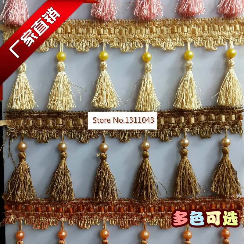 12 ярдов/лот 17 цветов кисточка жемчуг лоббинг аппликация бахрома аксессуары для