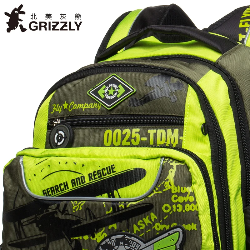 Гризли новые детские рюкзаки для мальчиков Дети Мальчики школьные сумки