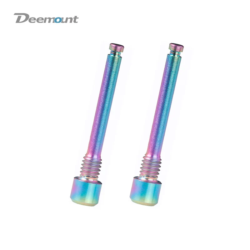 Radiant 2PCS Deemount 2 шт. M4 титановые болты для велосипедных дисковых тормозных колодок Ti резьбовые штырьковые вставки винт для XT/R/XT гидравлический дисковый штангенциркуль - Цвет: Radiant 2PCS