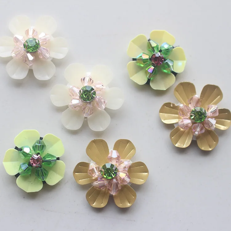 12 шт. маленький размер Бежевый Зеленый Желтый декоративные цветы обувь/Hat/сумка