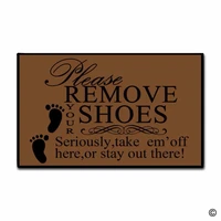 indoor welcome mat please remove your shoes seriouslytake off hereor stay out there doormat