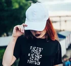 Принт в виде русских букв забавная женская футболка с надписью Я не буду легче и не обязательно нахожусь со мной, летние футболки с цитатами Tumblr