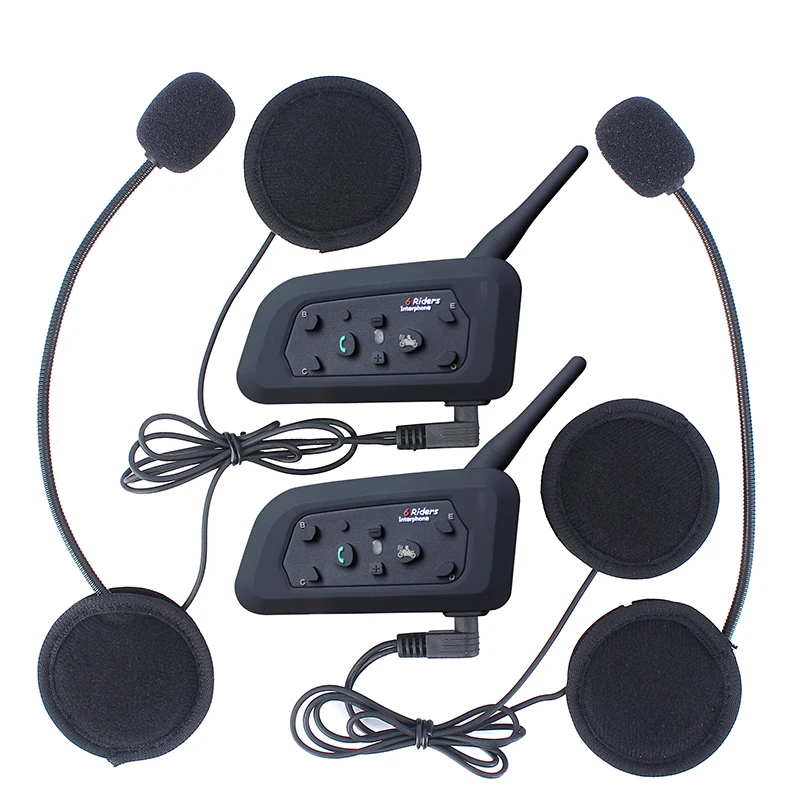 2 шт. V6 мульти мотоциклетный Bluetooth Шлем Интерком Intercomunicador moto intercounes гарнитура BT