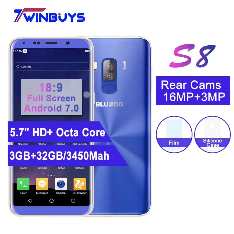 BLUBOO S8 4G смартфон 5 7 &quot18:9 полный экран MT6750T Octa Core 3 Гб оперативной памяти + 32 двойные