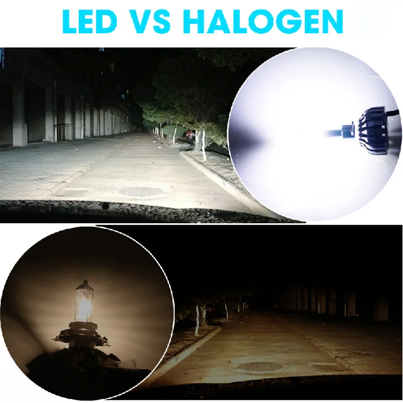 3D 4 стороны H4 LED H7 автомобильные фары H11 HB3 HB4 H1 H27 880 881 передние противотуманные