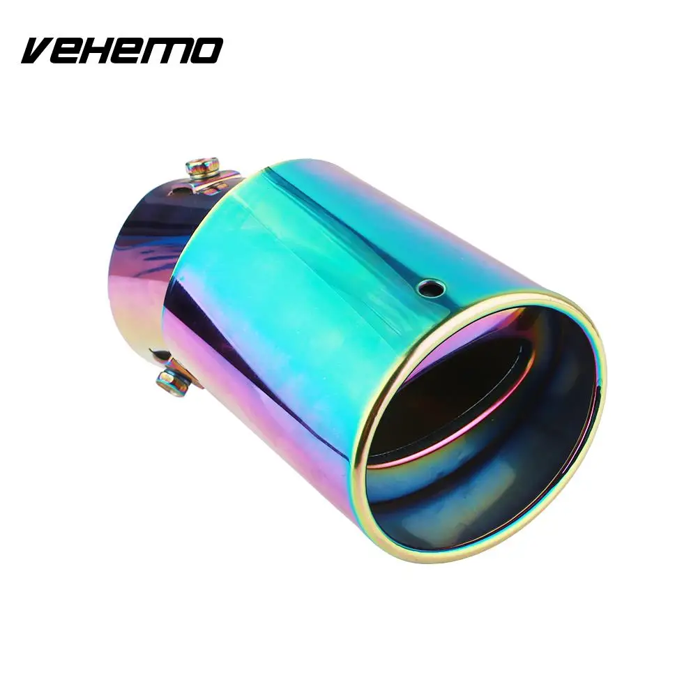 Vehemo Chrome 1 шт. выхлопной трубы сзади круглый хвост горло Хвост Глушитель прочный