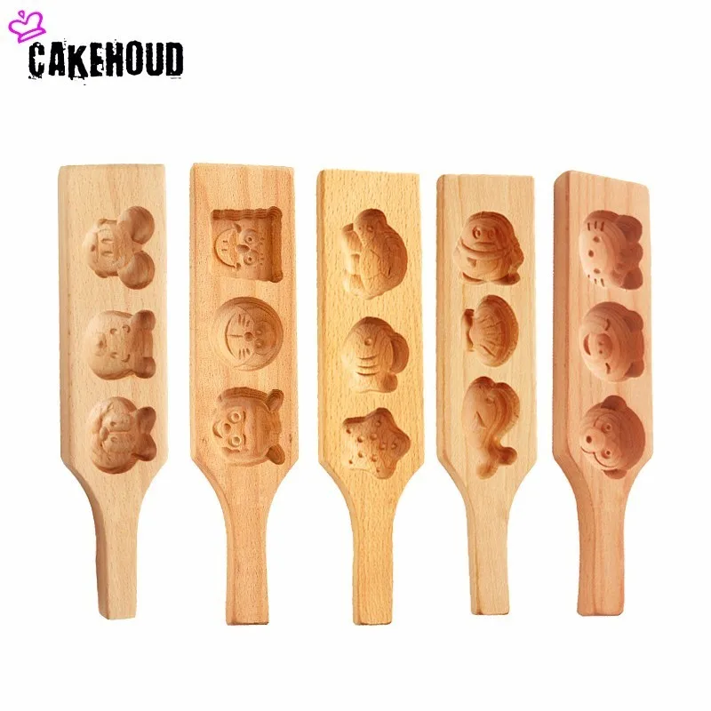CAKEHOUD деревянная мультяшная паста Форма для выпечки Луна инструмент для выпечки Mung Bean Торт Тыква торт паровой хлеб Мясорубка форма для торта