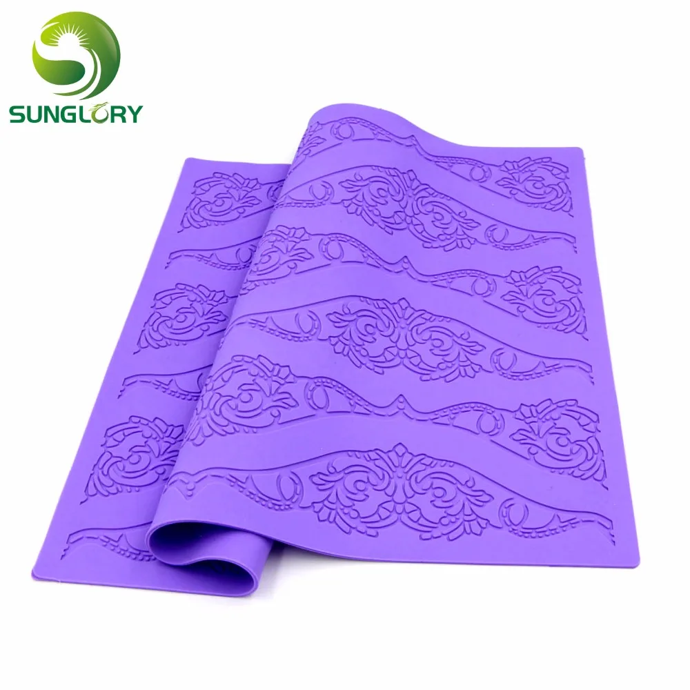 Силиконовый кружевной коврик кухонный цветочный узор кружевная форма для