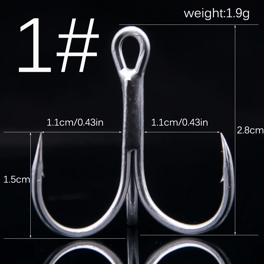20 шт./лот толстый тройной крючок сильный тяга 1#2#4#6#8#10#12# Высокоуглеродистая сталь круглый сложенный тройной рыболовные Крючки ВЛАДЕЛЕЦ