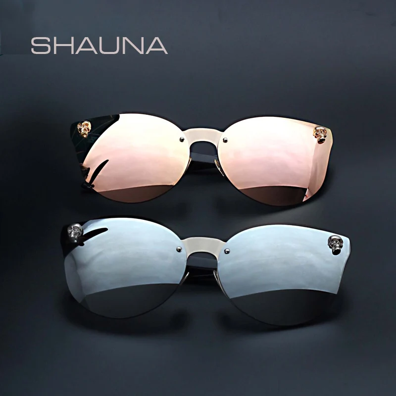 SHAUNA, крутые готические солнцезащитные очки, Кристальный череп, для женщин, стимпанк, солнцезащитные очки, Ретро стиль, мужские, Панк оттенки, UV400