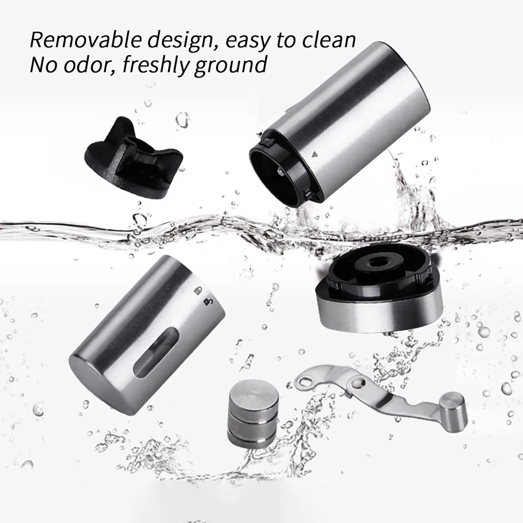 Coffee grinder @ Portable Stainless Steel adjustable Handheld Grinder Whole Bean Conical Burr Mill Manual coffee | Дом и сад