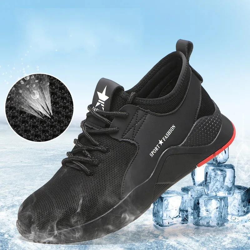 Мужские ботинки со стальным носком защитная обувь 2019 дышащая защита от ударов