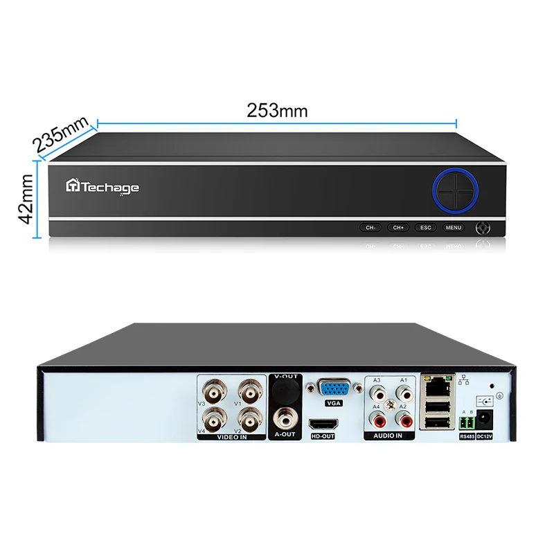 Techage 4CH 720P 1200TVL AHD Наружные камеры безопасности DVR система IR Cut ночное видение