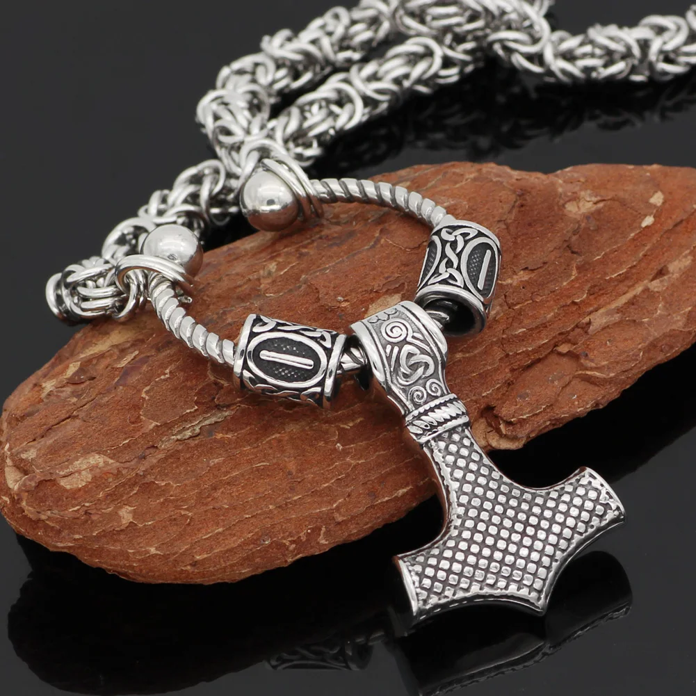 VikingCeltic скандинавский Викинг mjolnir из нержавеющей стали thor hammer ожерелье для