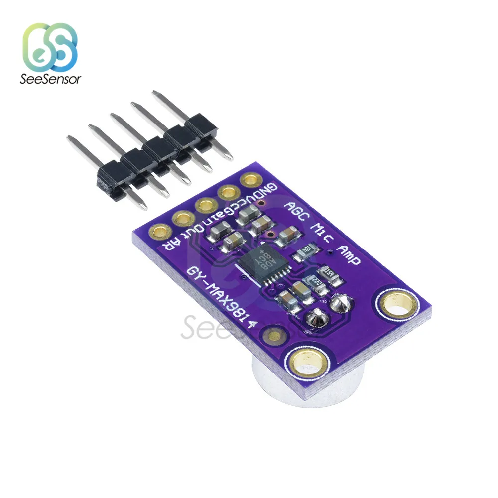 Микрофон MAX9814 плата с автоматическим управлением усилением для Arduino