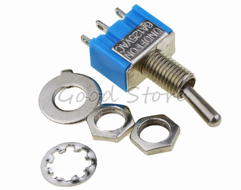 10 шт. ВКЛ ВЫКЛ светильник синий 3Pin 3 положения фиксация MTS 103 AC 125V/6A 250V/3A кнопка