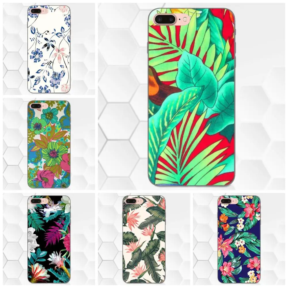 Натуральные Тропические Цветы Листья мягкий роскошный из ТПУ для Huawei nova 2 Plus 2S 3i 4