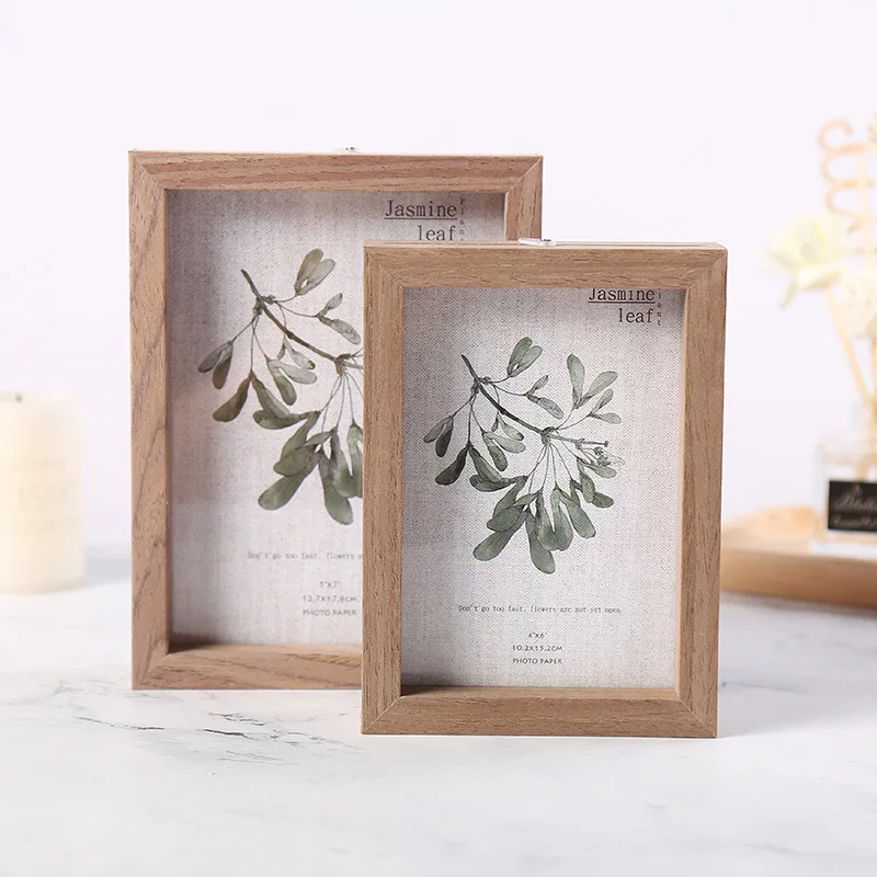 Маленькая свежая качественная фоторамка украшение для дома простая деревянная
