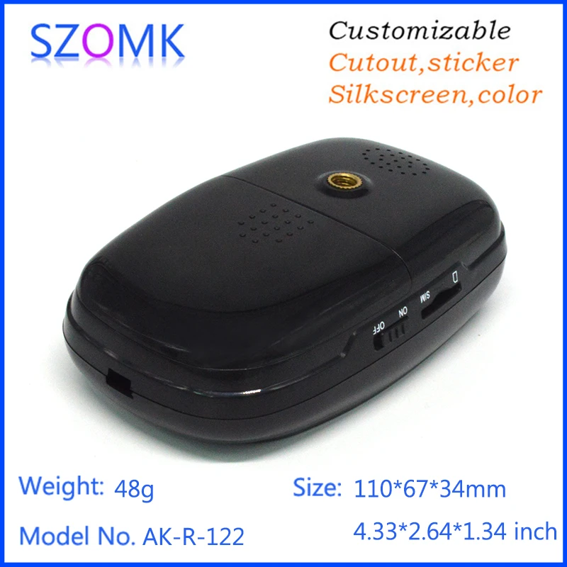 1 шт abs пластиковые электронные корпуса Черный цвет GPS Открытый Чехол housing110 * 67*34 мм