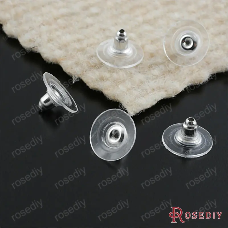 Латунные или железные серьги с пластиковым Круглым Диском 100 шт.|earring component|earring
