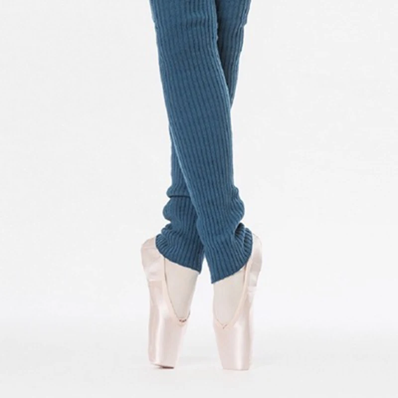 Женские эластичные вязаные гетры зимний теплый балетный чулок для танцев