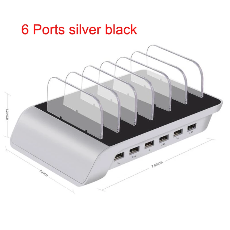 Новинка зарядка для телефона с несколькими портами USB док станция 4/6 подставка