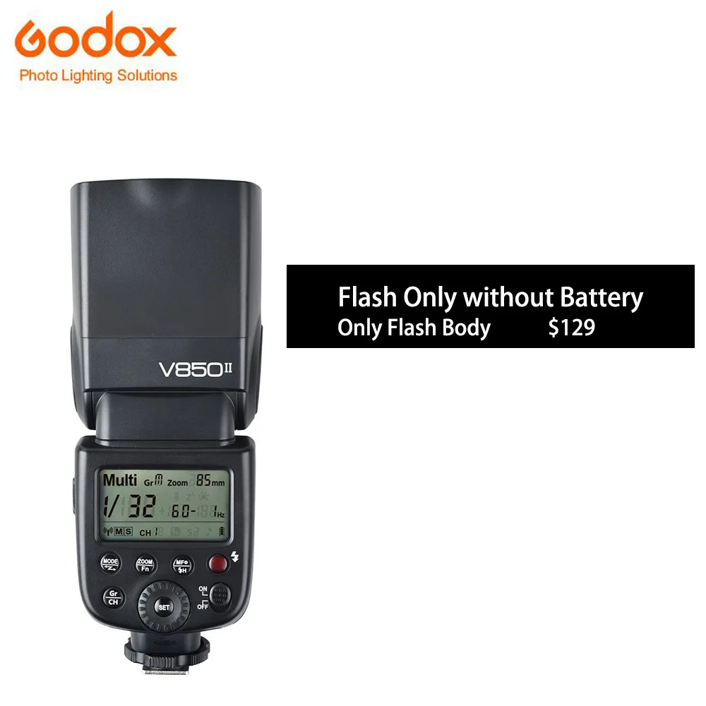 Godox V850II Camera Flash Speedlight 2.4G HSS with 2000mAh Li-ion Battery for Canon Nikon Pentax Olympas | Электроника