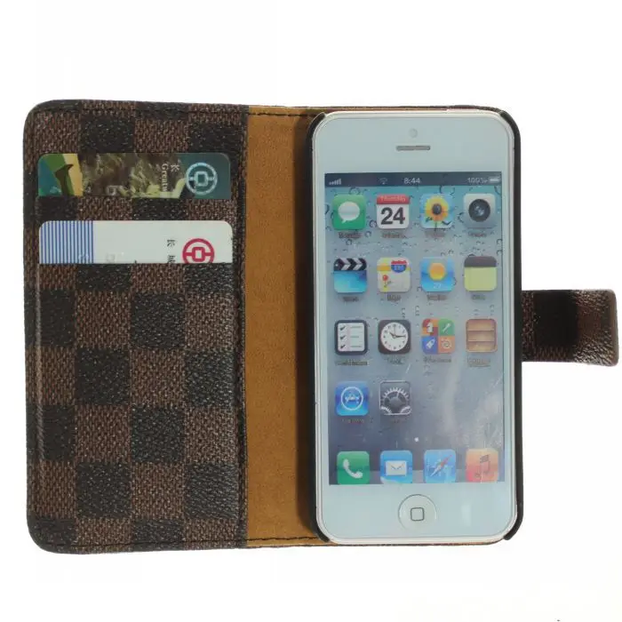 Big Sale! Luxury Leather Wallet Case with Card Slot For iPhone 5 5S - IC5 |