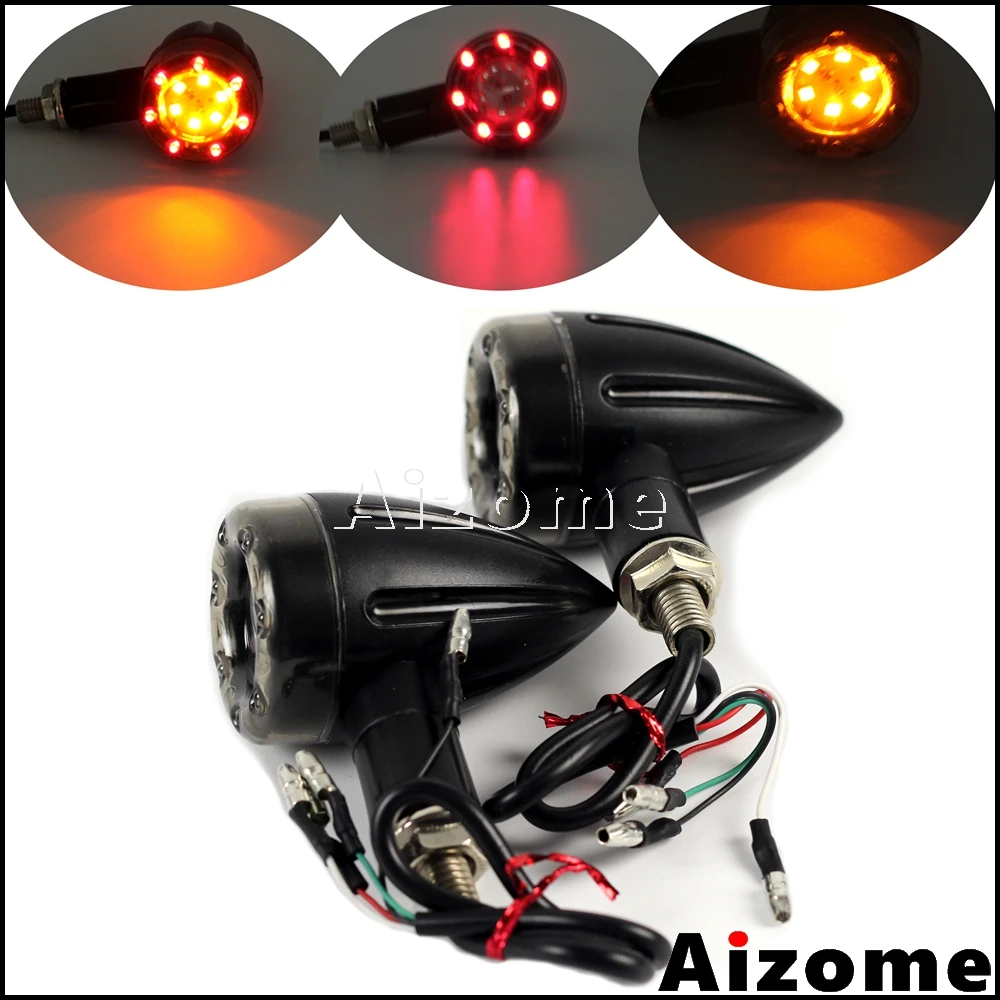 Универсальный мотоцикл пуля Светодиодные поворотники свет задние ходовые лампы