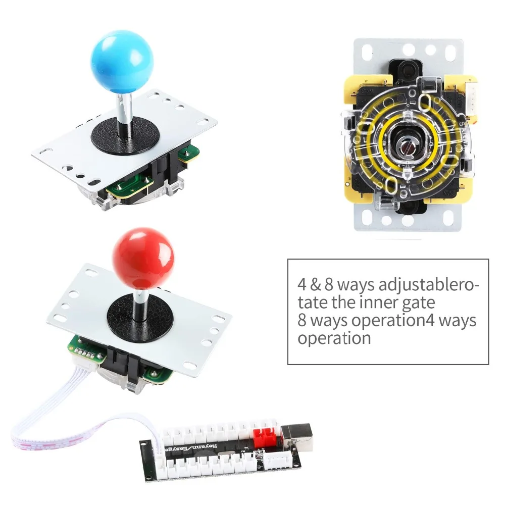 2 игрока LED аркадный набор для USB маме ПК игры и Raspberry контроллер Пи DIY нулевой