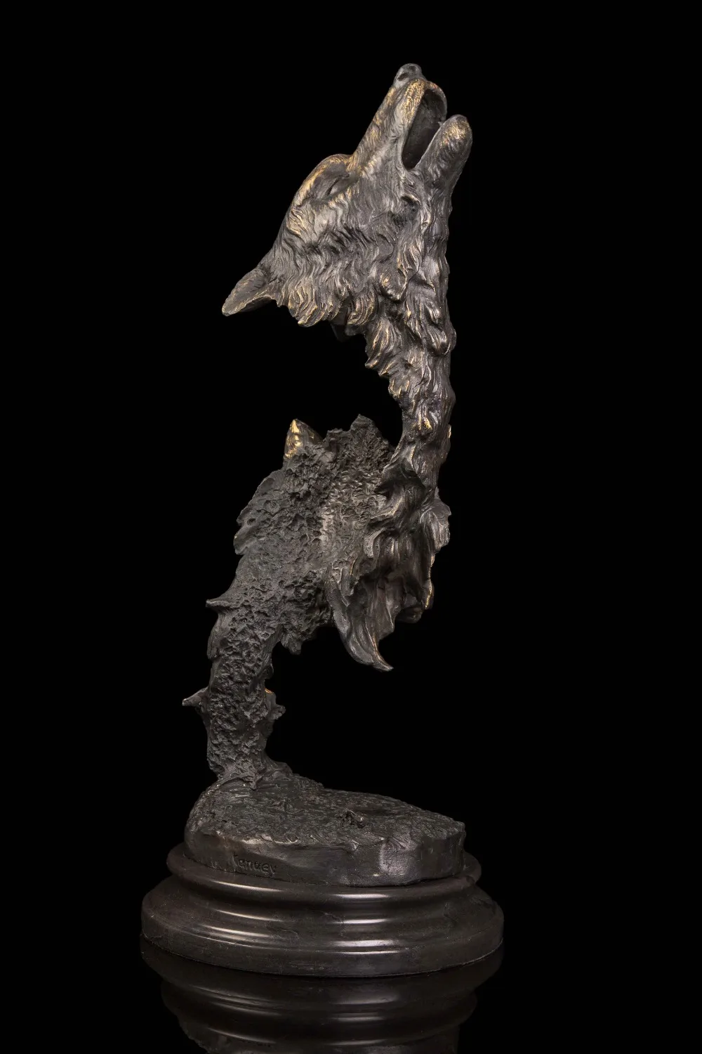 Искусство ремесла медные лучшие продажи бронзовые волчьи головы скульптуры