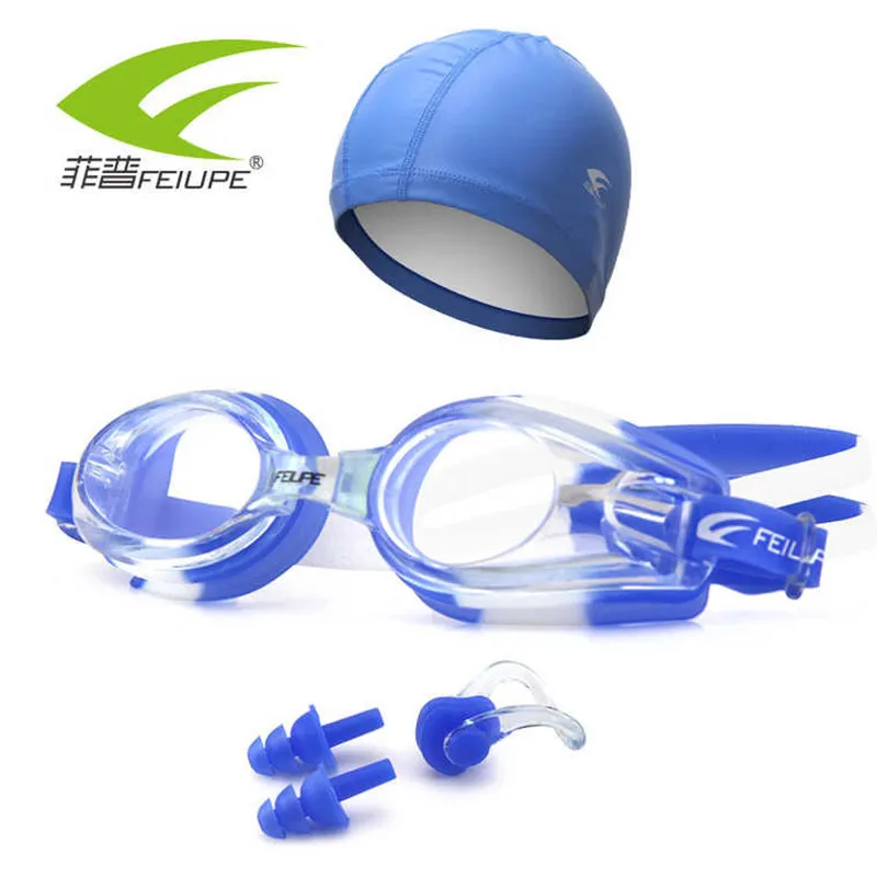 Очки для плавания F306 противотуманные очки HD защита от УФ-лучей затычки ушей и