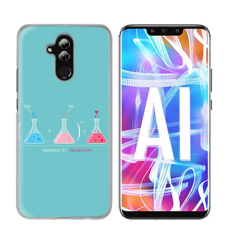 Чехол для huawei Honor P20 Коврики 20 10 P10 P9 P8 8X9 Lite P Smart+ плюс Nova 3i прозрачный Пособия по биологии и химии - Цвет: 03
