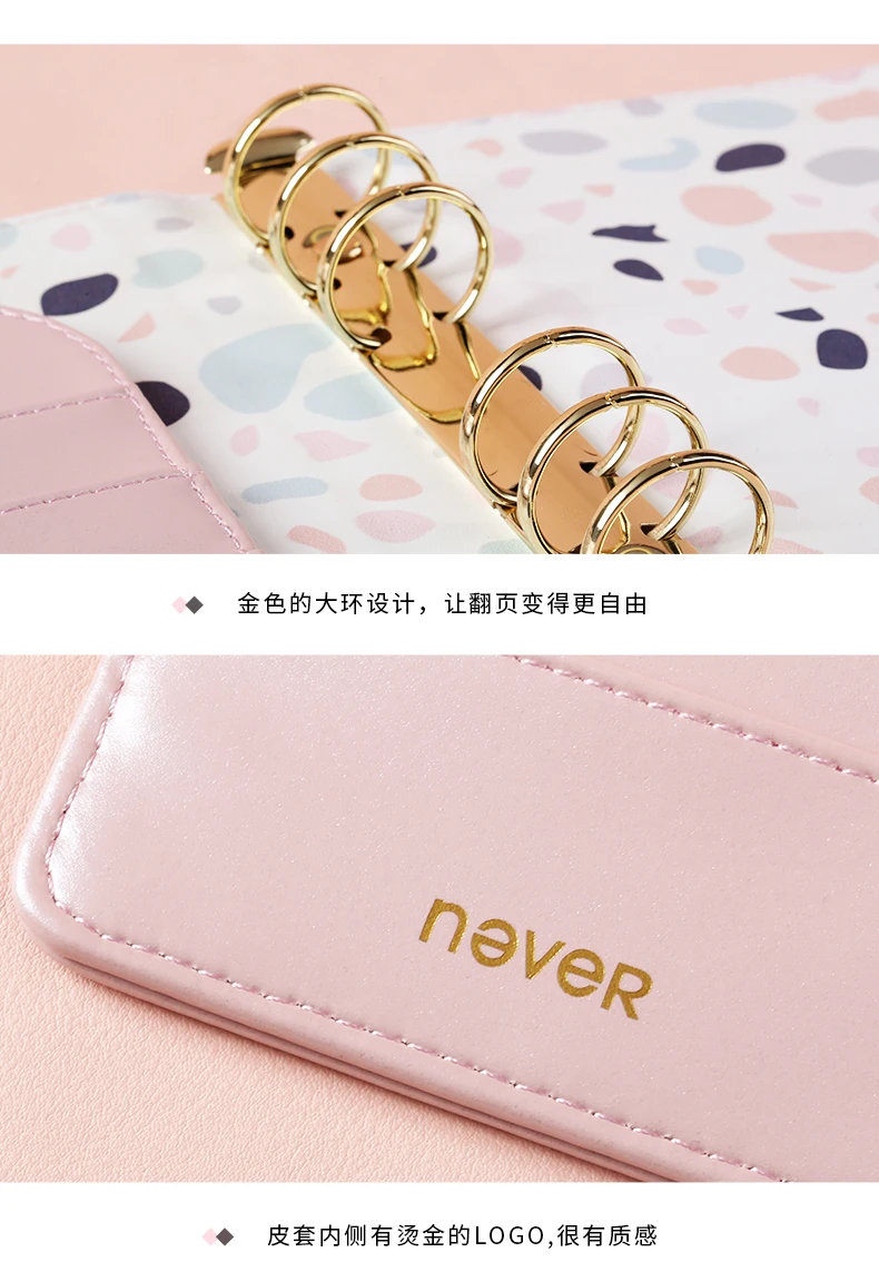 NEVER Pink Серия A6 спиральная записная книжка Корейская сетка точечная бумага планировщик личный ежедневный подарок Офисные и Школьные принадлежности Канцтовары