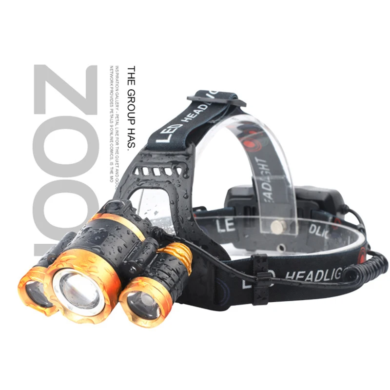 Светодиодный налобный фонарь T6 40000LM Lumen 18650 перезаряжаемый флэш светильник