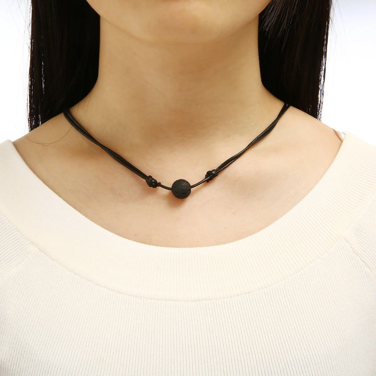 Новинка 2018 очаровательные ожерелья из черного лавового камня с диффузором