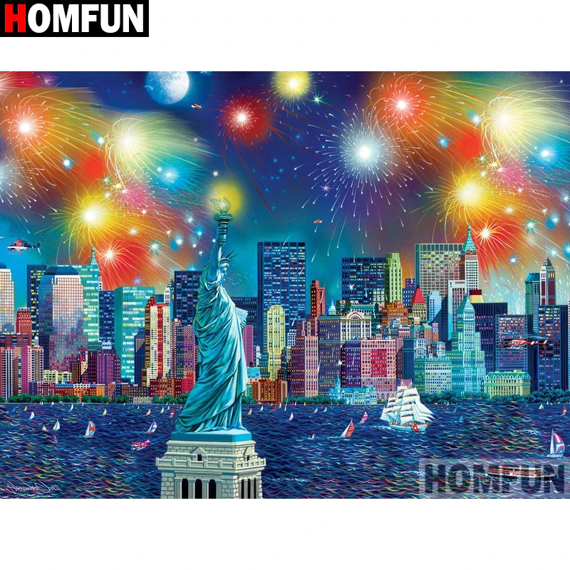 

Алмазная живопись HOMFUN «Пейзаж», алмазная вышивка «сделай сам», полная выкладка, круглые, квадратные, для домашнего декора, A00683