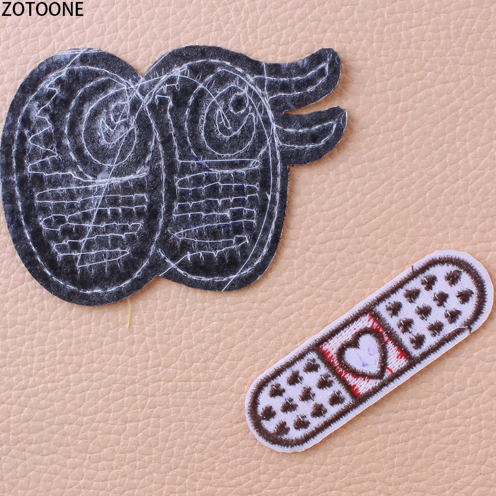 Милая нашивка ZOTOONE с блестками в форме сердца для одежды нашивки вышивкой