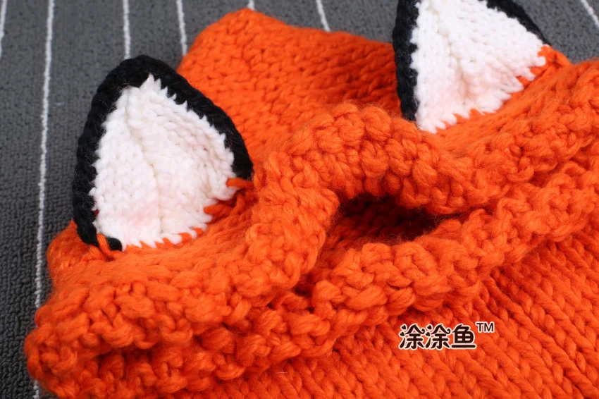 2015 осенне-зимний Детские шляпы кепки с лисой и животными теплый шерстяной