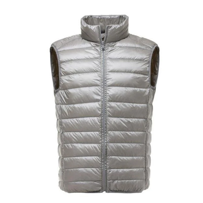 Covrlge 2018 New Winter Men 90% White Duck Down Vest Portable Ultra Light Sleeveless Jacket Portable Waistcoat for Men MWY005