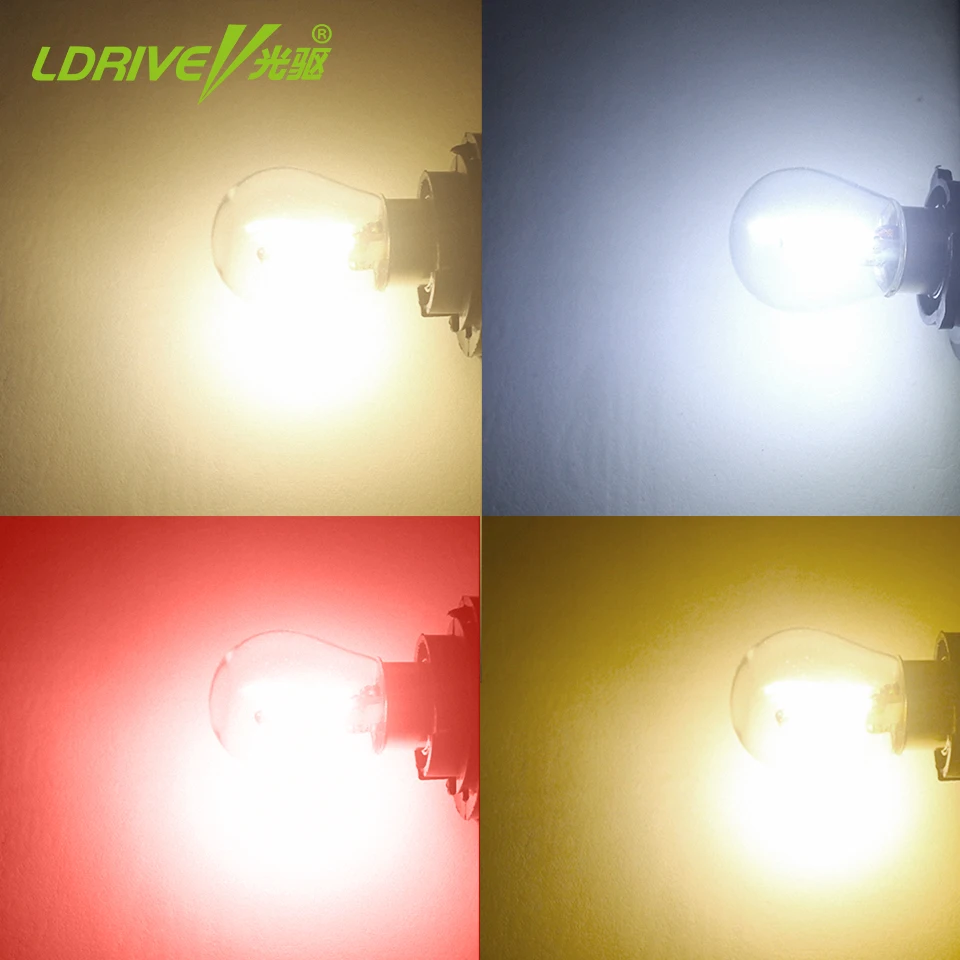 LDRIVE 1 шт 12v-28v 12v автомобильная лампа светильник 1156 BA15S P21W S25 нити чип Авто