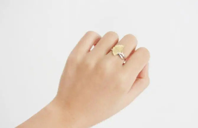 Yiustar листьев Кольца для Для женщин желтый абрикосовый листья палец кольцо