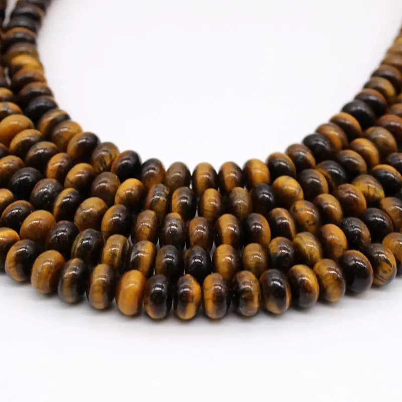 2018 Новая мода Круглый новые свободные шарики счеты Beads5 * 8 Тигр камень Fit DIY
