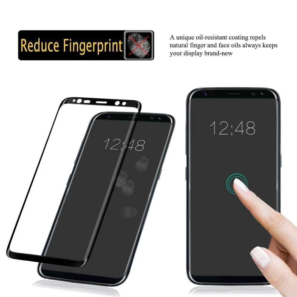 Temper Glass Full 3D Curved Screen Protector H9 For Samsung Galaxy S9 Plus S8 S7 S6 Note 8 | Мобильные телефоны и