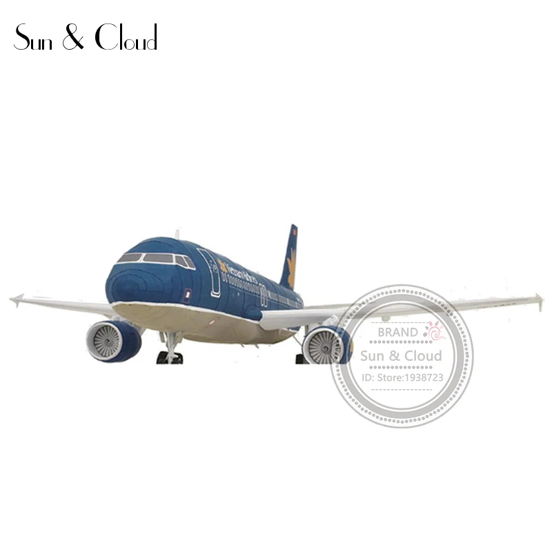 1: 72 3D Аэробус A320 Вьетнам авиакомпаний 52X46 см Бумага модель собрать ручной работы игра-головоломка детская игрушка «сделай сам»
