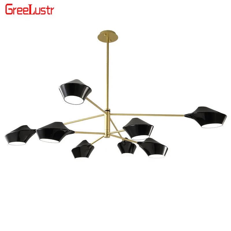 

European Led Chandeliers Lighting Lampshade Rotate Lustre Adjust Rod Chandelier Fixtures Lamparas 4 6 8 heads for Home Lighting