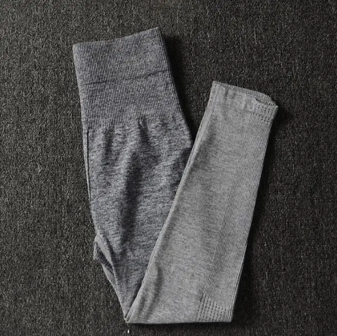 Dark gray pants Женский бесшовный комплект для йоги, для спортзала, высокая талия, лосины, футболки, топ, костюм с длинным рукавом, фитнес, тренировки, спорт, набор спортивной одежды для бега - Цвет: Dark gray pants