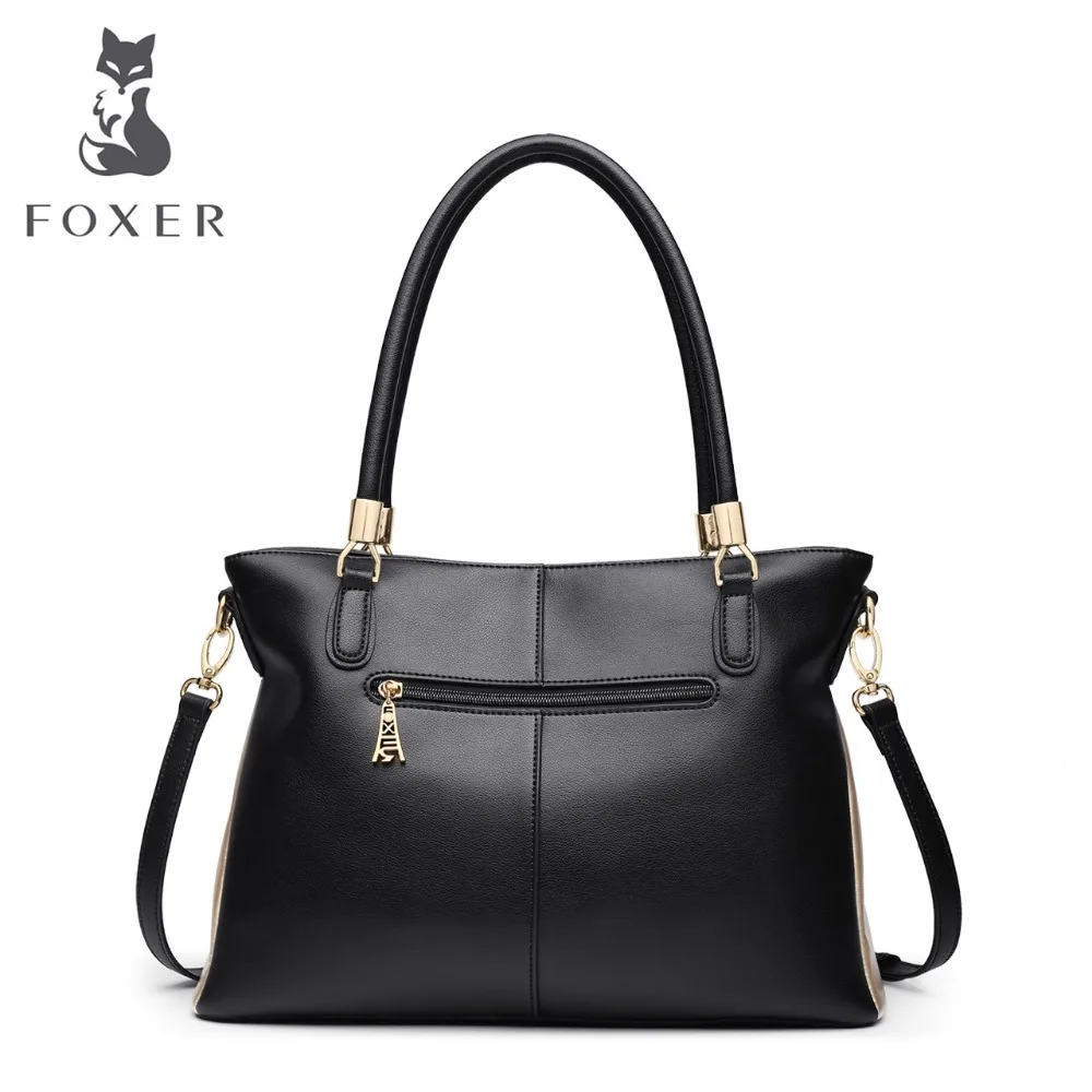 FOXER Брендовая женская сумка из коровьей кожи Модная элегантная высокого качества