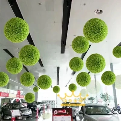 

50cm Dia Green wedding kissing ball ceilling hanging artifical silk Flower Kissing Balls for Wedding Decoration 10pcs/lot