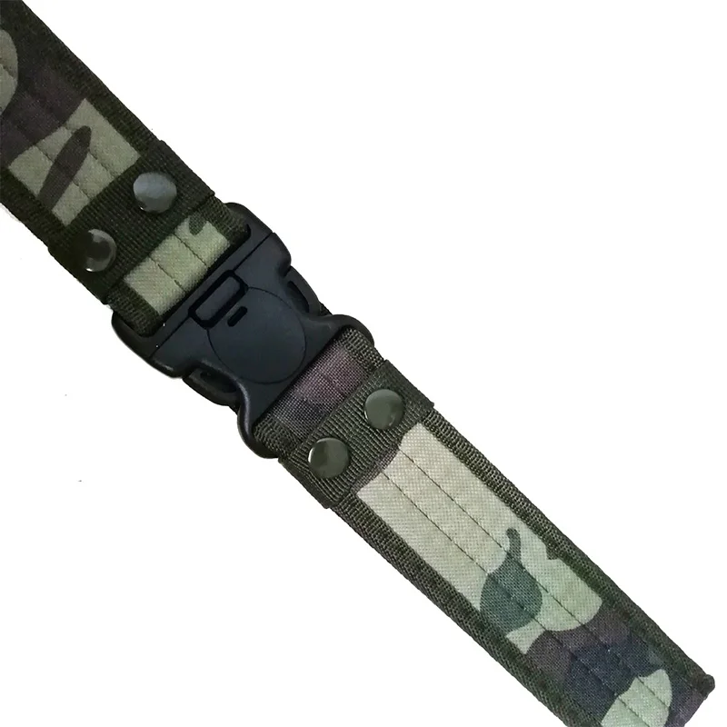Jungle camouflage Тактический спортивный ремень с пластиковой пряжкой армейский военный Регулируемый губчатый Открытый Крюк для вентилятора и петли пояса - Цвет: Jungle camouflage